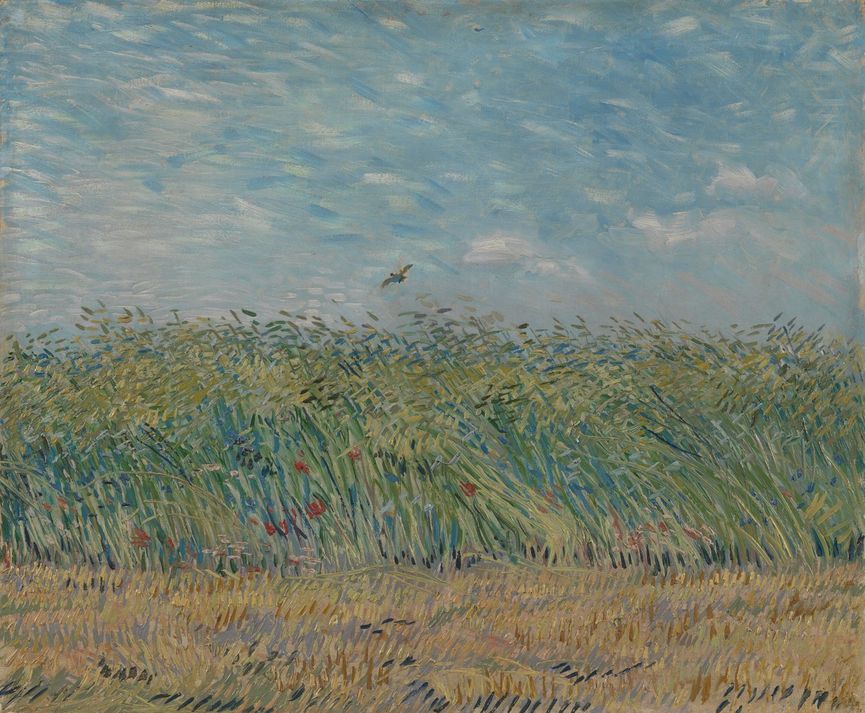Wheatfield med Partridge, 1887 av Vincent van Gogh