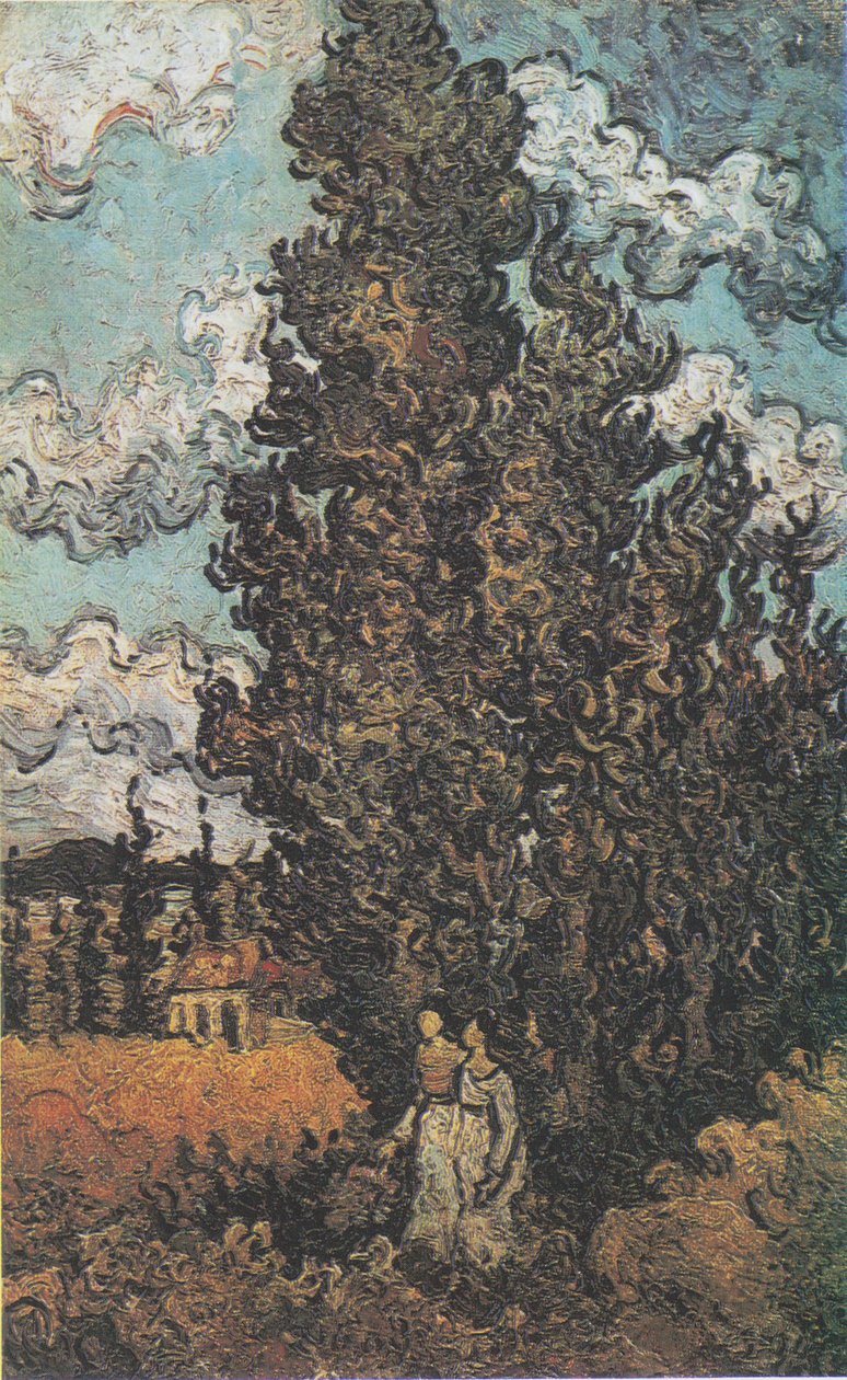 Sypresser og to kvinner av Vincent van Gogh