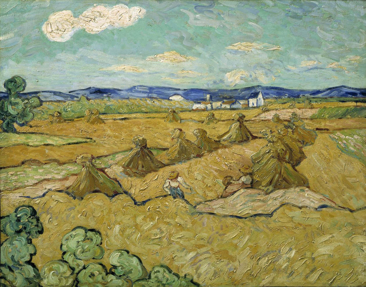 Høstakkene av Vincent van after Gogh