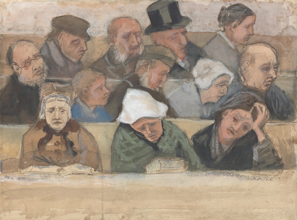 I kirken, 1882. av Vincent van Gogh
