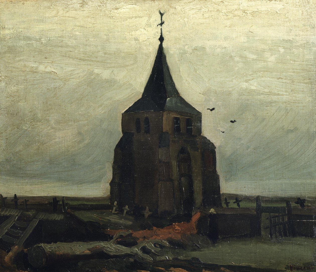 Det gamle tårnet, 1884. av Vincent van Gogh