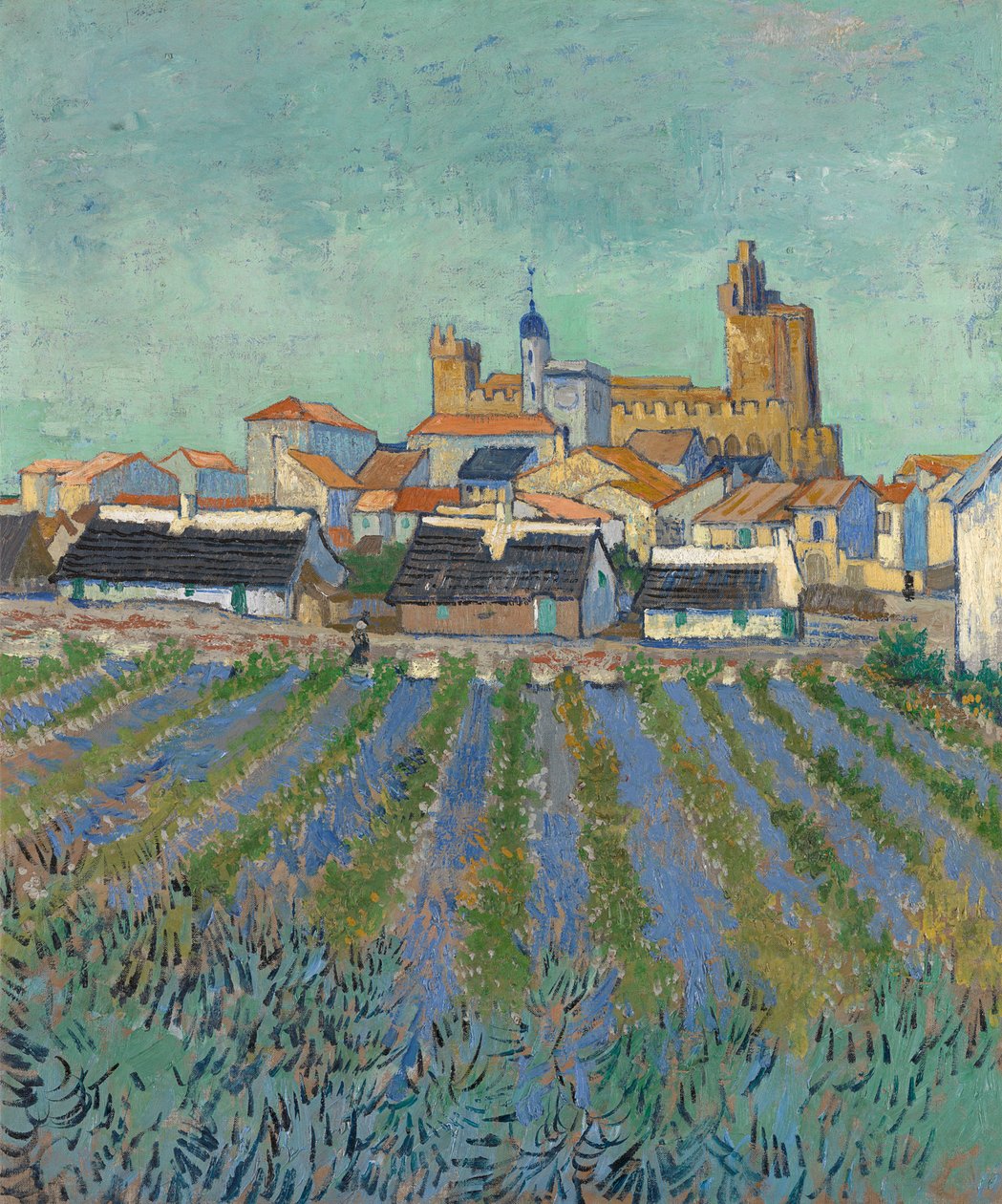 Utsikt over Saintes-Maries-de-la-Mer, 1888. av Vincent van Gogh