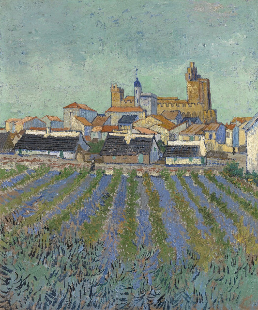 Utsikt over Saintes-Maries-de-la-Mer, 1888. av Vincent van Gogh