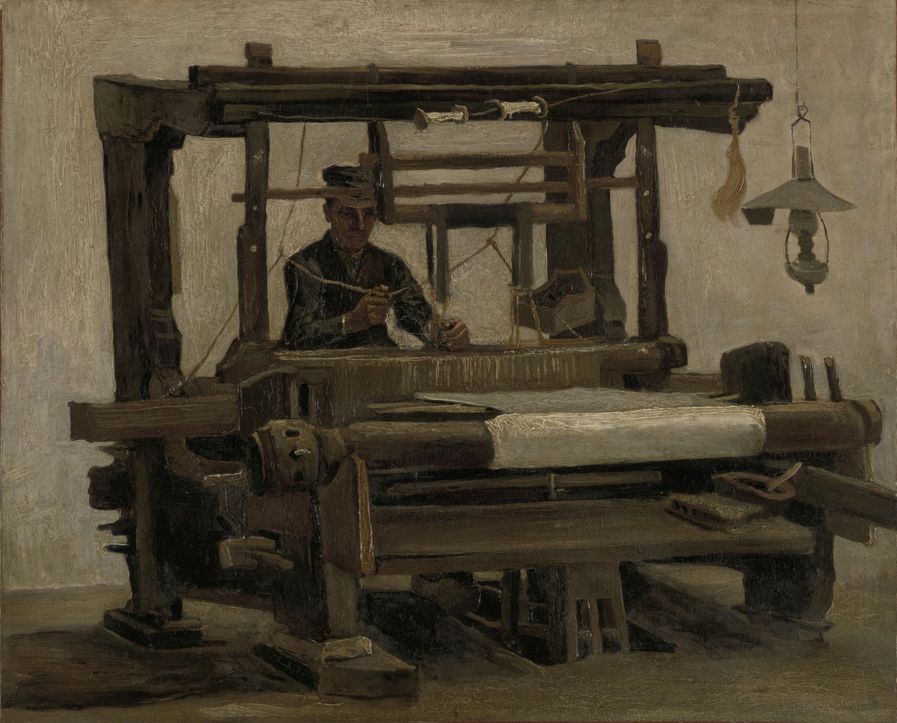 Vever ved vevstolen, 1884. av Vincent van Gogh