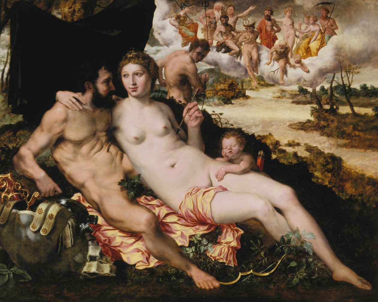 Mars og Venus, midten av 1500-tallet.. av Vincent Sellaer