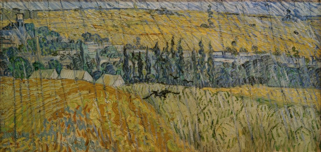 Auvers i regnet av Vincent van Gogh