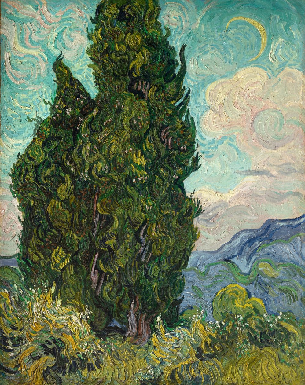 Sypresser av Vincent van Gogh