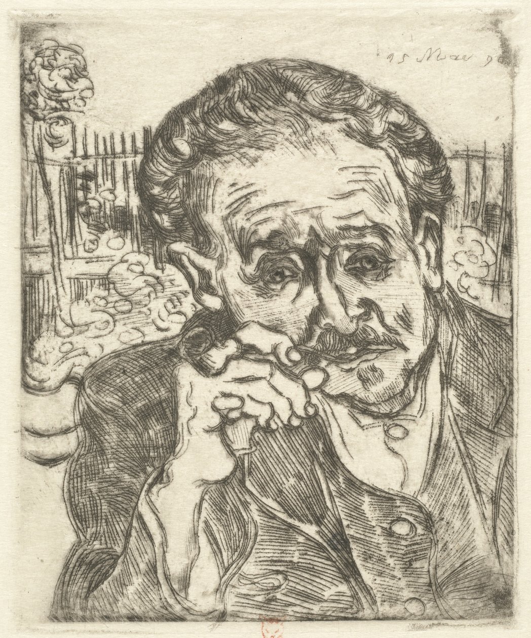 Dr. Gachet (Man with a Pipe) av Vincent van Gogh