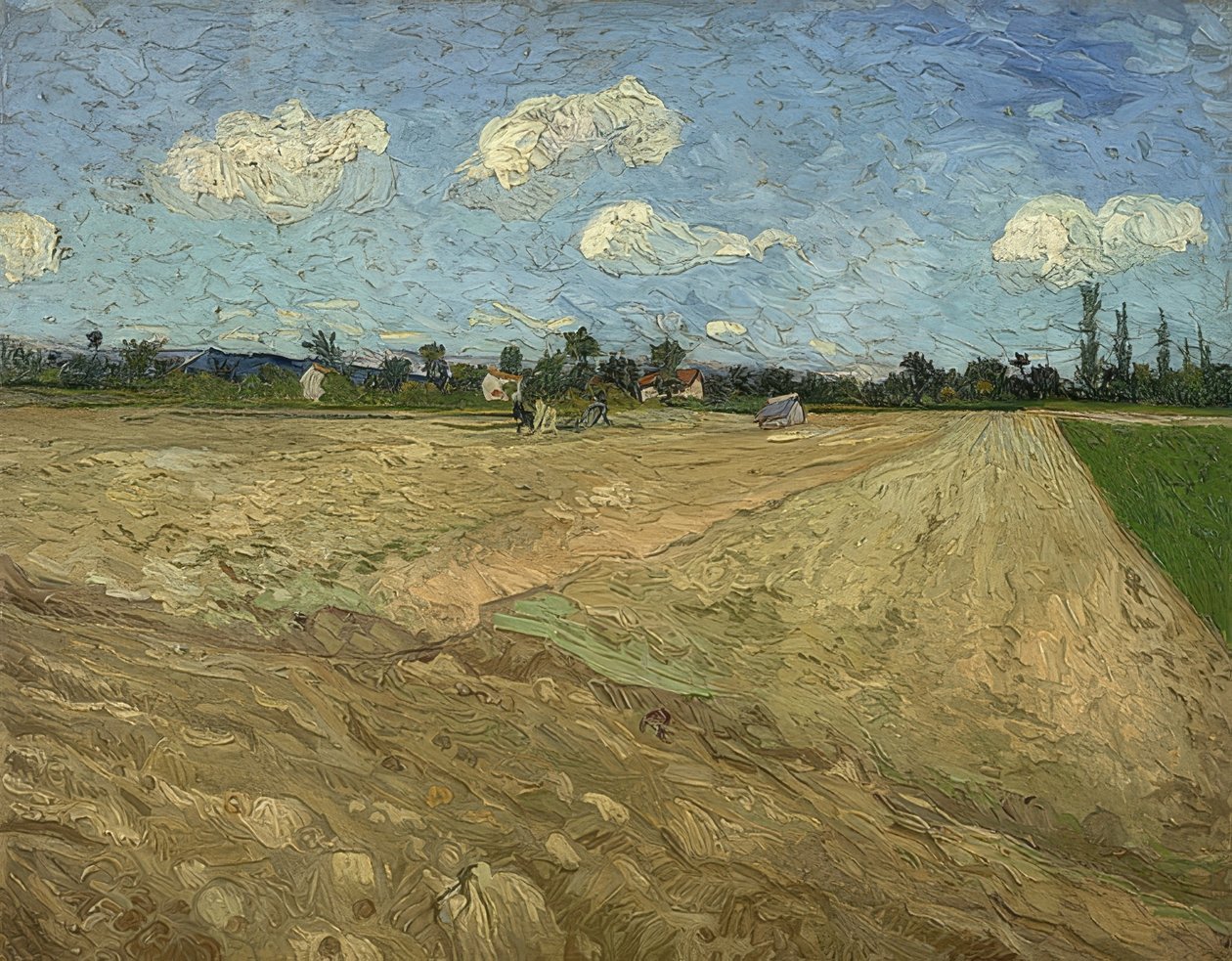 Pløyd åker (furer). 1888 av Vincent van Gogh