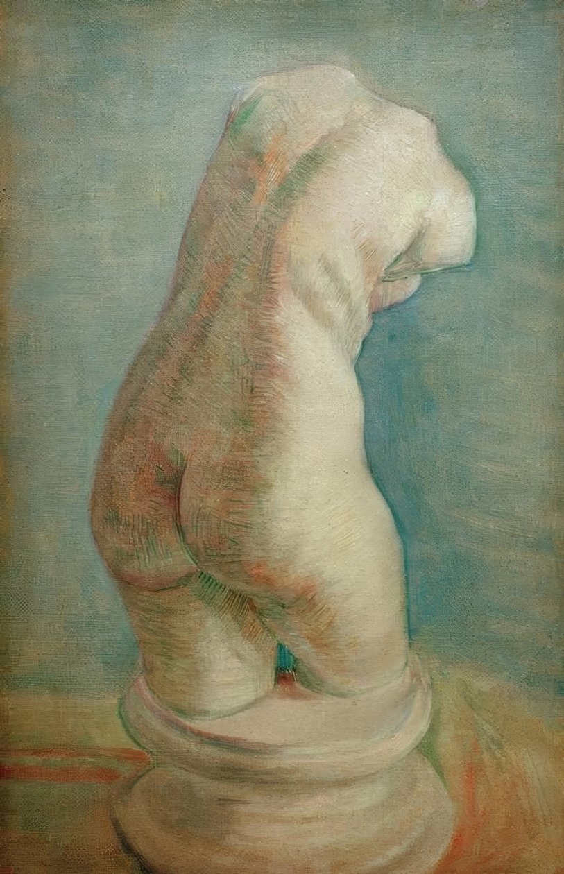 Gips overkropp (kvinne) fra baksiden av Vincent van Gogh