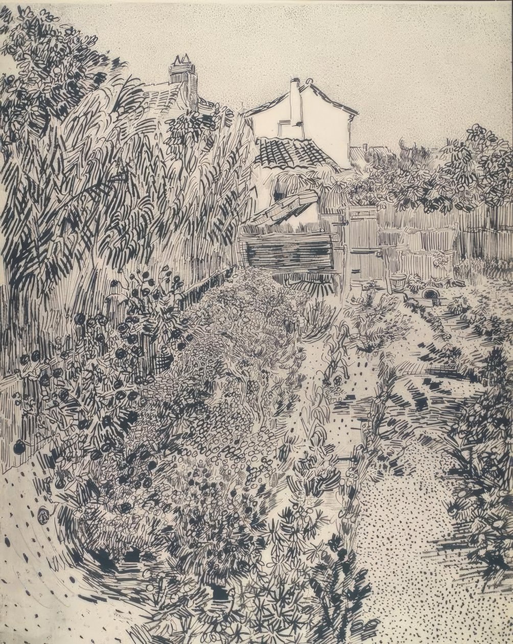 Liten hyttehage av Vincent van Gogh