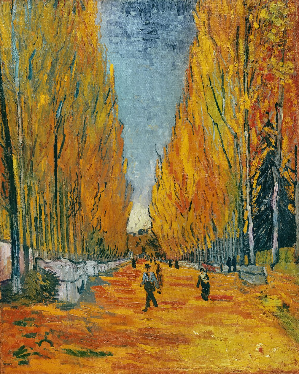 The Alley of Alyscamps, Arles, 1888 av Vincent van Gogh