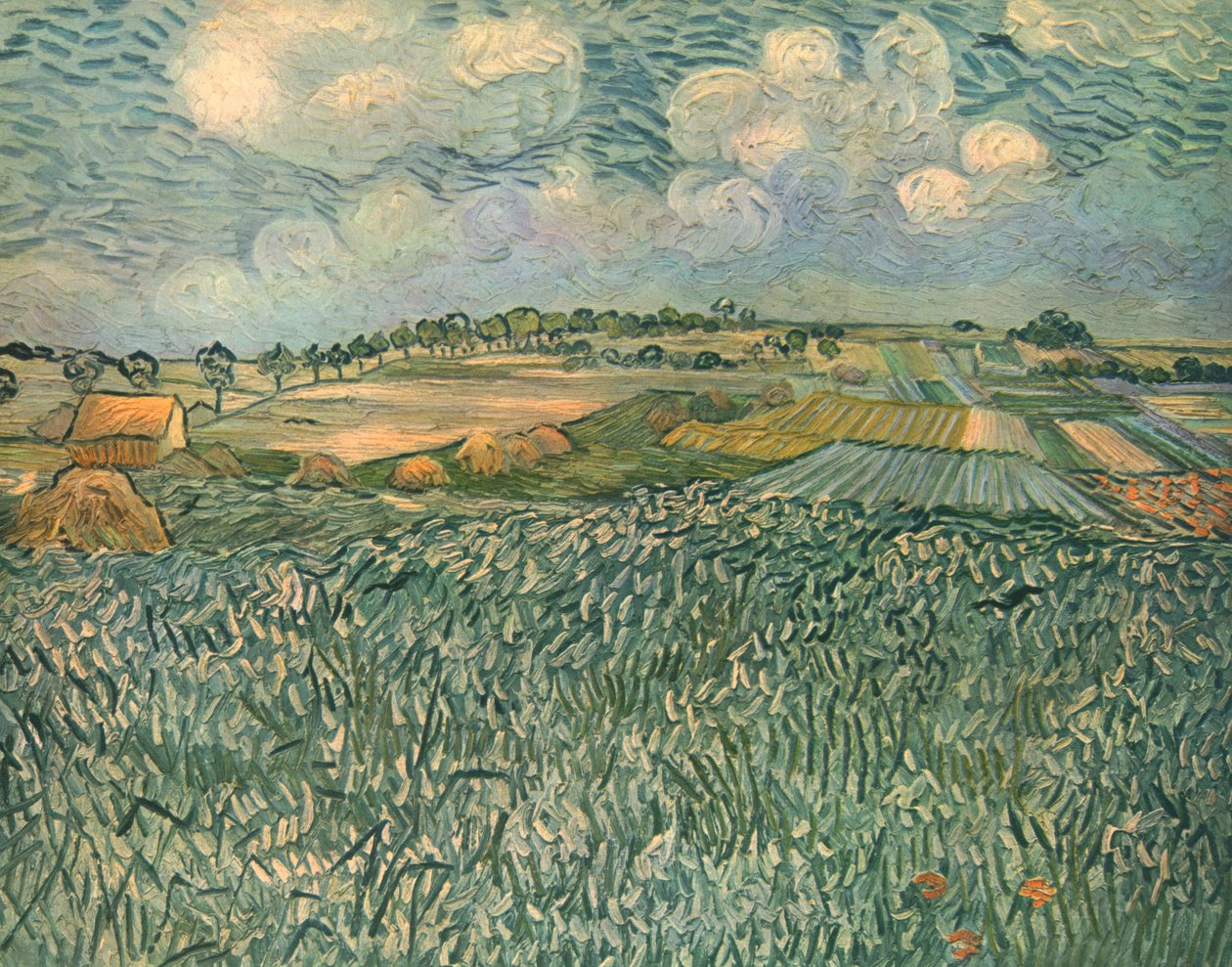 Landskap nær Auvers, juni 1890, 1947. av Vincent van Gogh