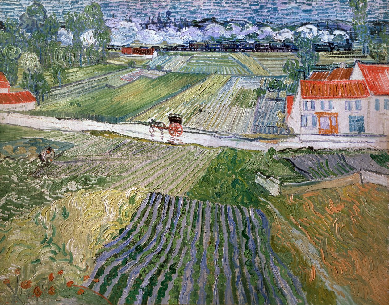Landskap ved Auvers etter regn, 1890. av Vincent van Gogh