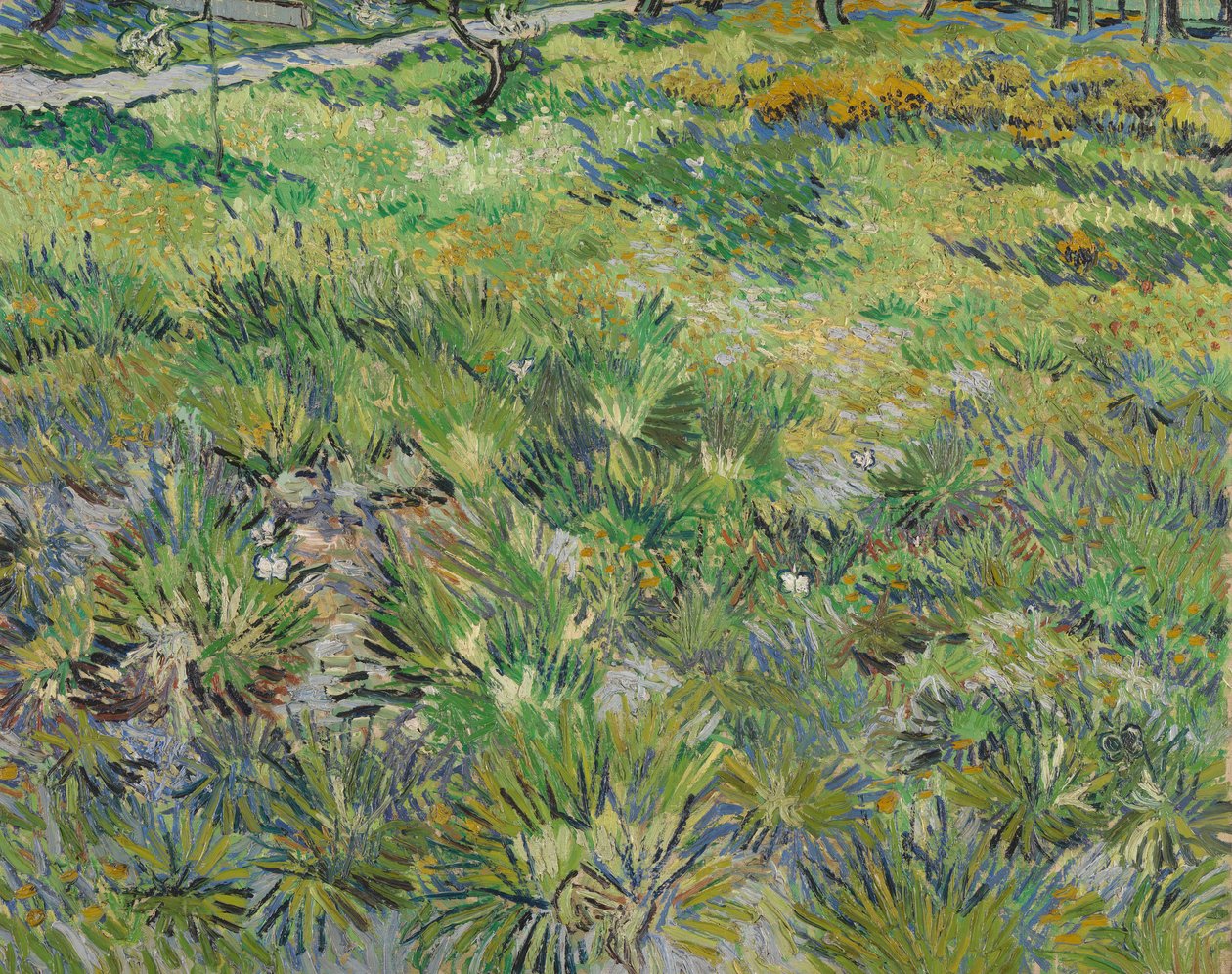 Langt gress med sommerfugler, 1890 av Vincent van Gogh