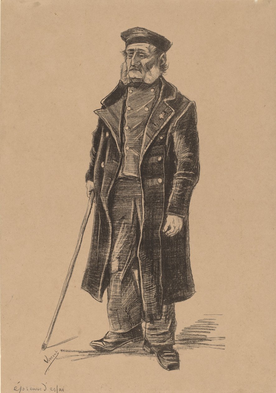 Fattighusbeboere, stående, 1882. av Vincent van Gogh