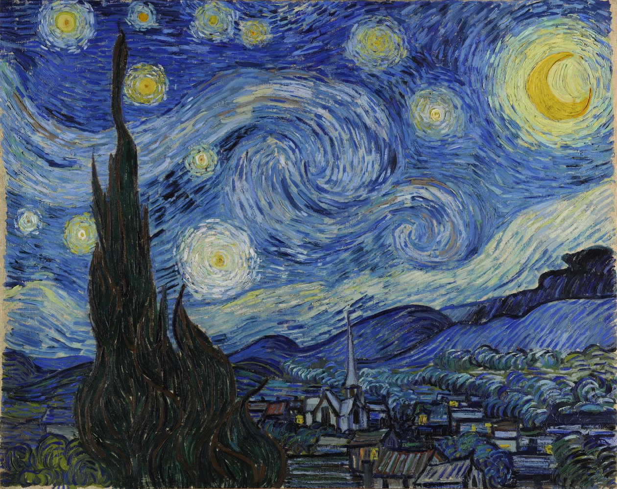 Stjerneklar natt av Vincent van Gogh