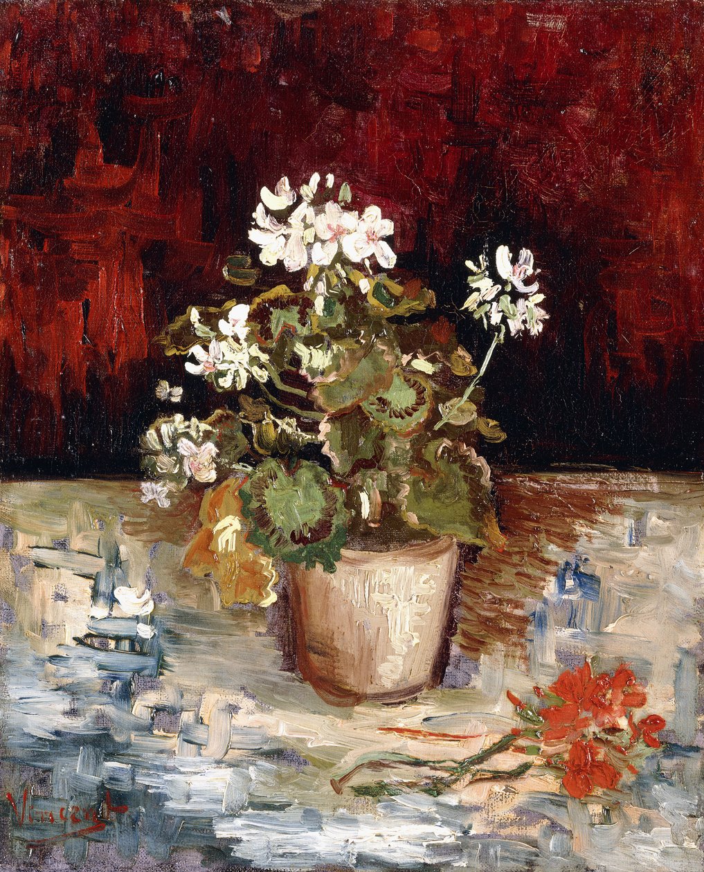 Stilleben Pot of Geraniums, 1886 av Vincent van Gogh