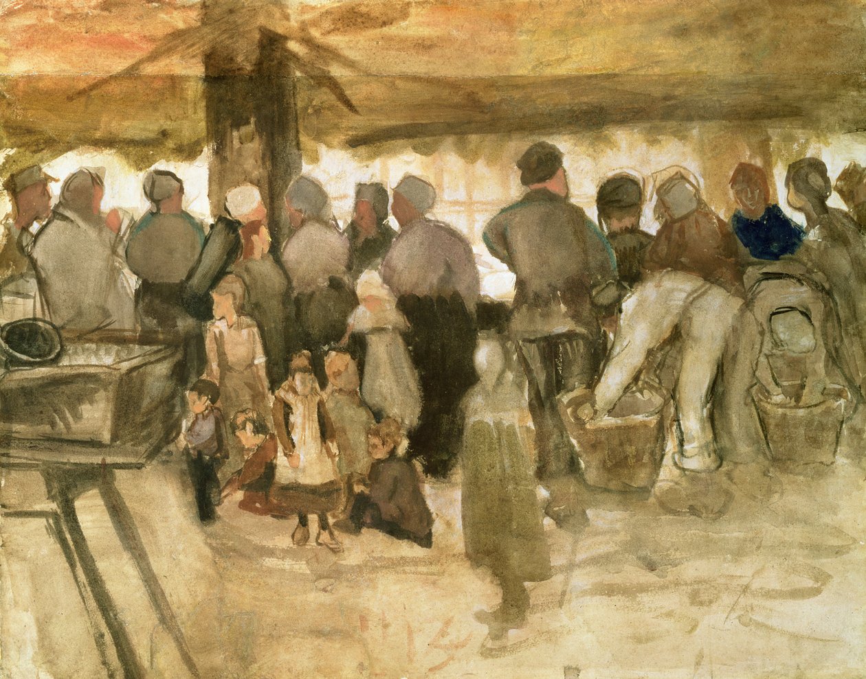 Potetmarkedet, 1882 av Vincent van Gogh