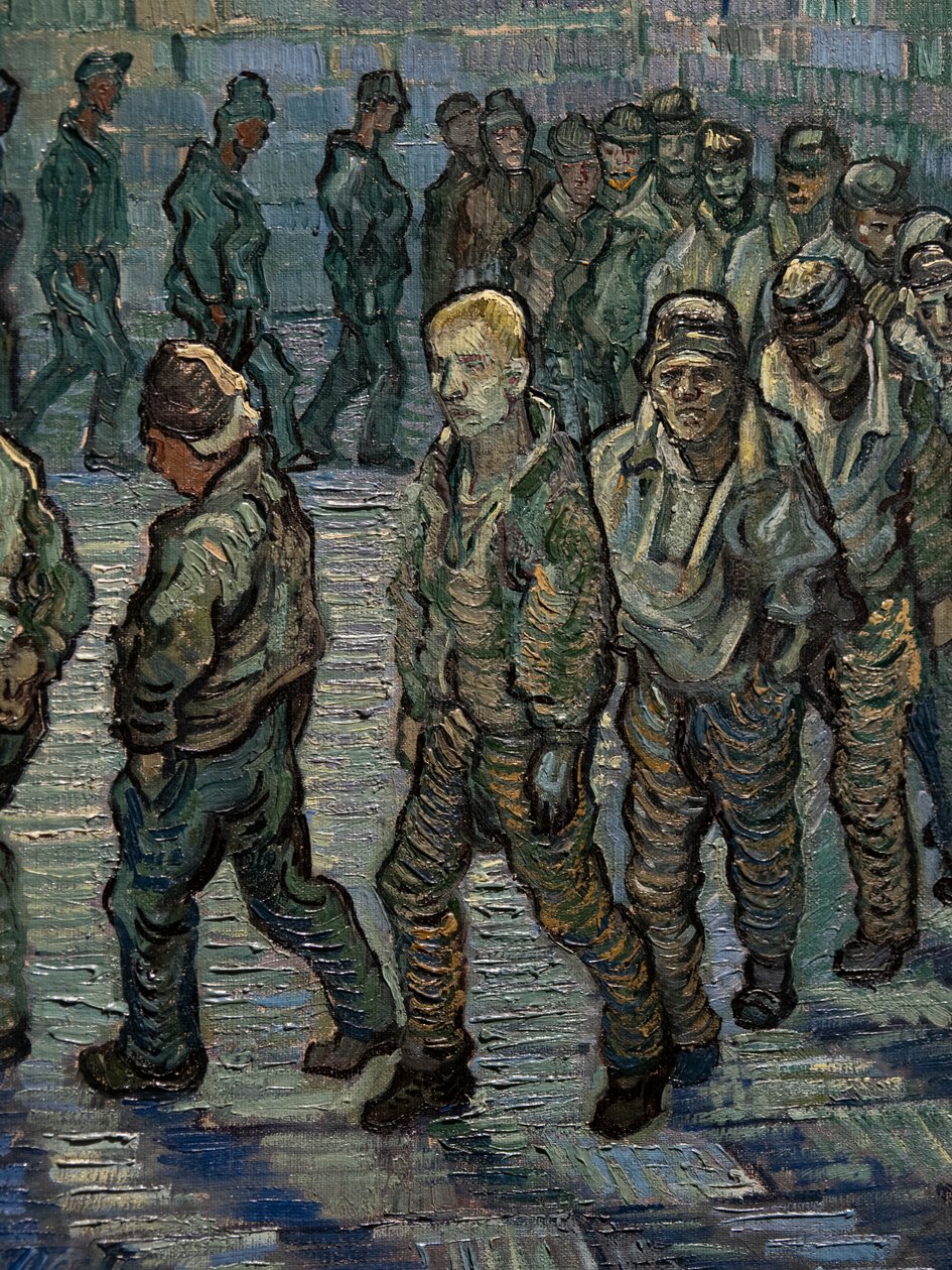 The Prison Courtyard (detalj) av Vincent van Gogh