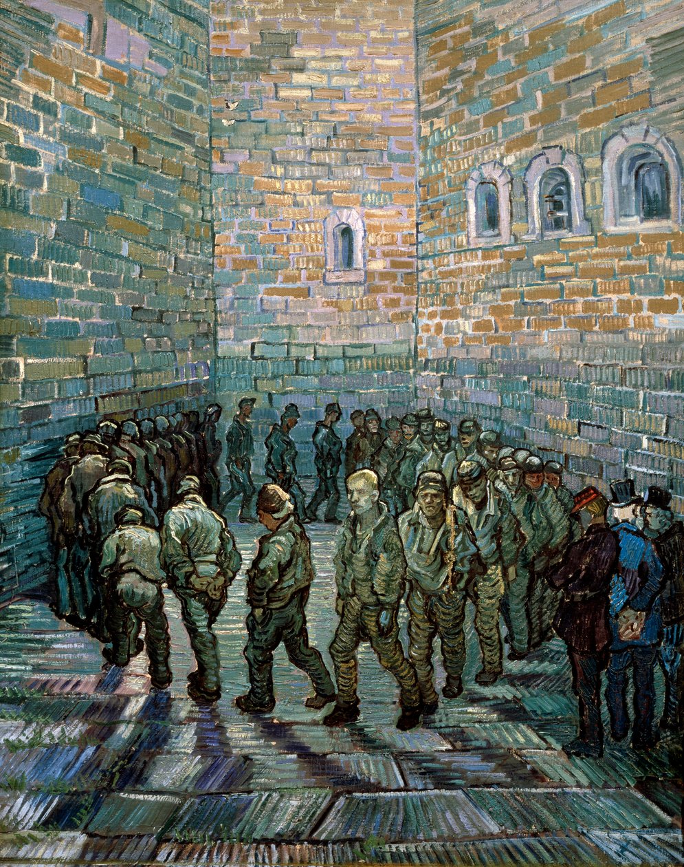 Fengselsgårdsplassen, 1890. av Vincent van Gogh