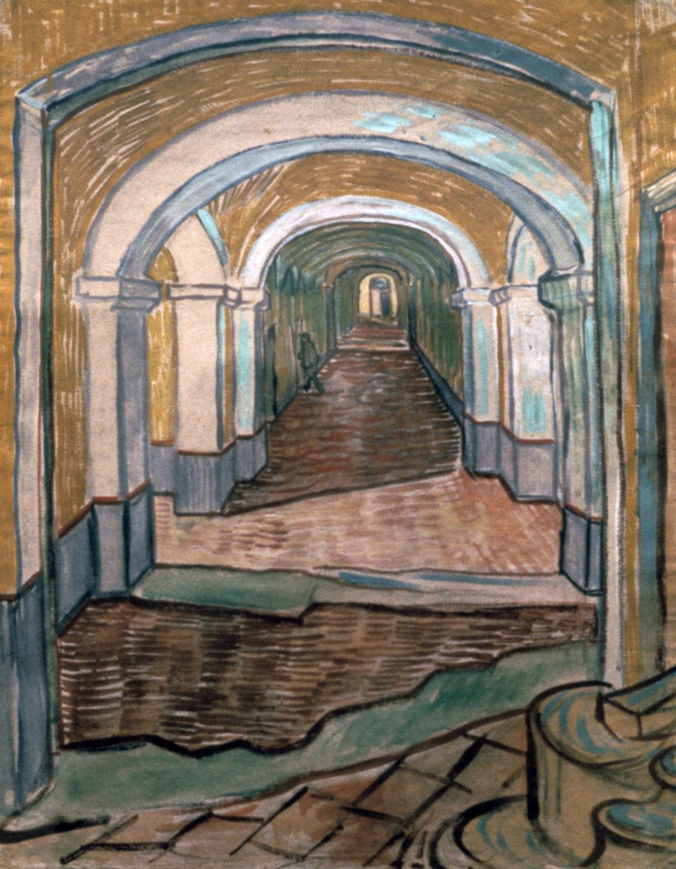 Vestibule of Asylum, 1889 av Vincent van Gogh