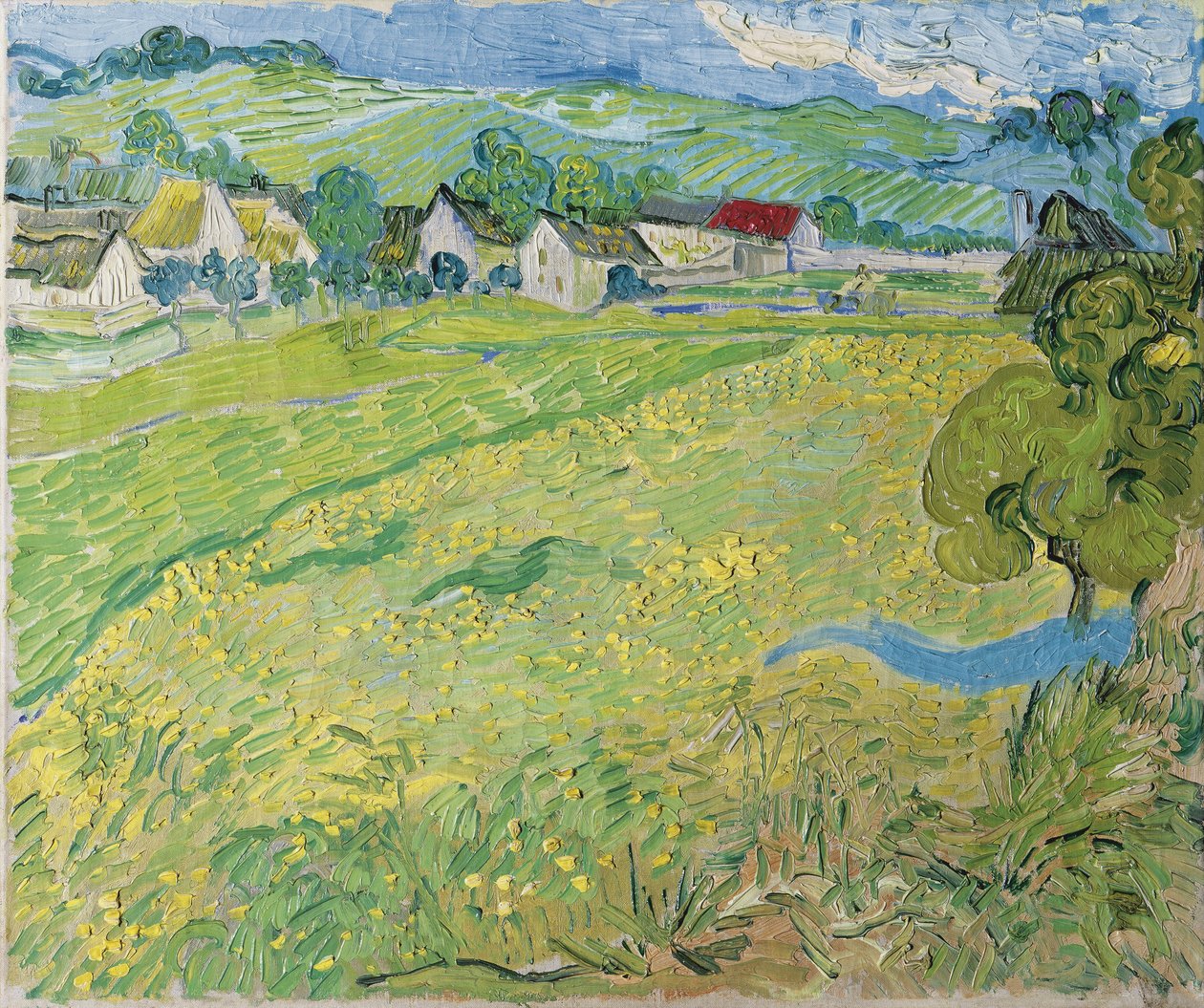 Utsikt over Vessenots i Auvers, 1890 av Vincent van Gogh