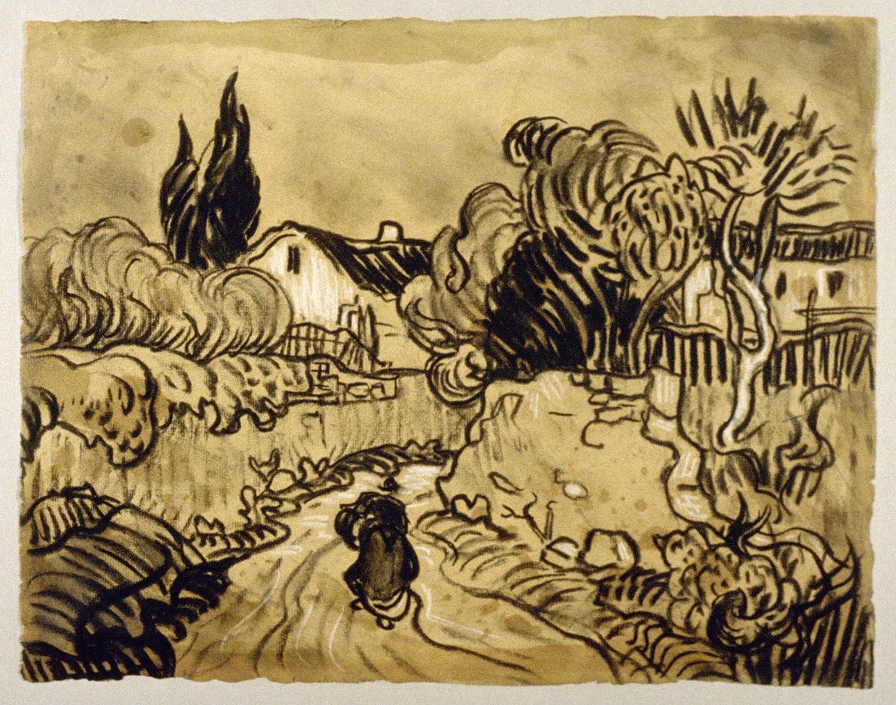 Auvers landskap (1890) av Vincent van Gogh
