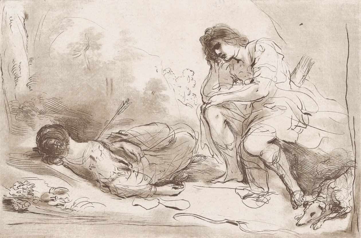 Cephalus og Procris, 1764-98. av Vincenzio Vangelisti