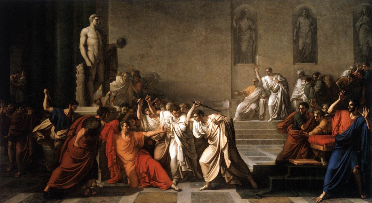 Cæsars død av Vincenzo Camuccini