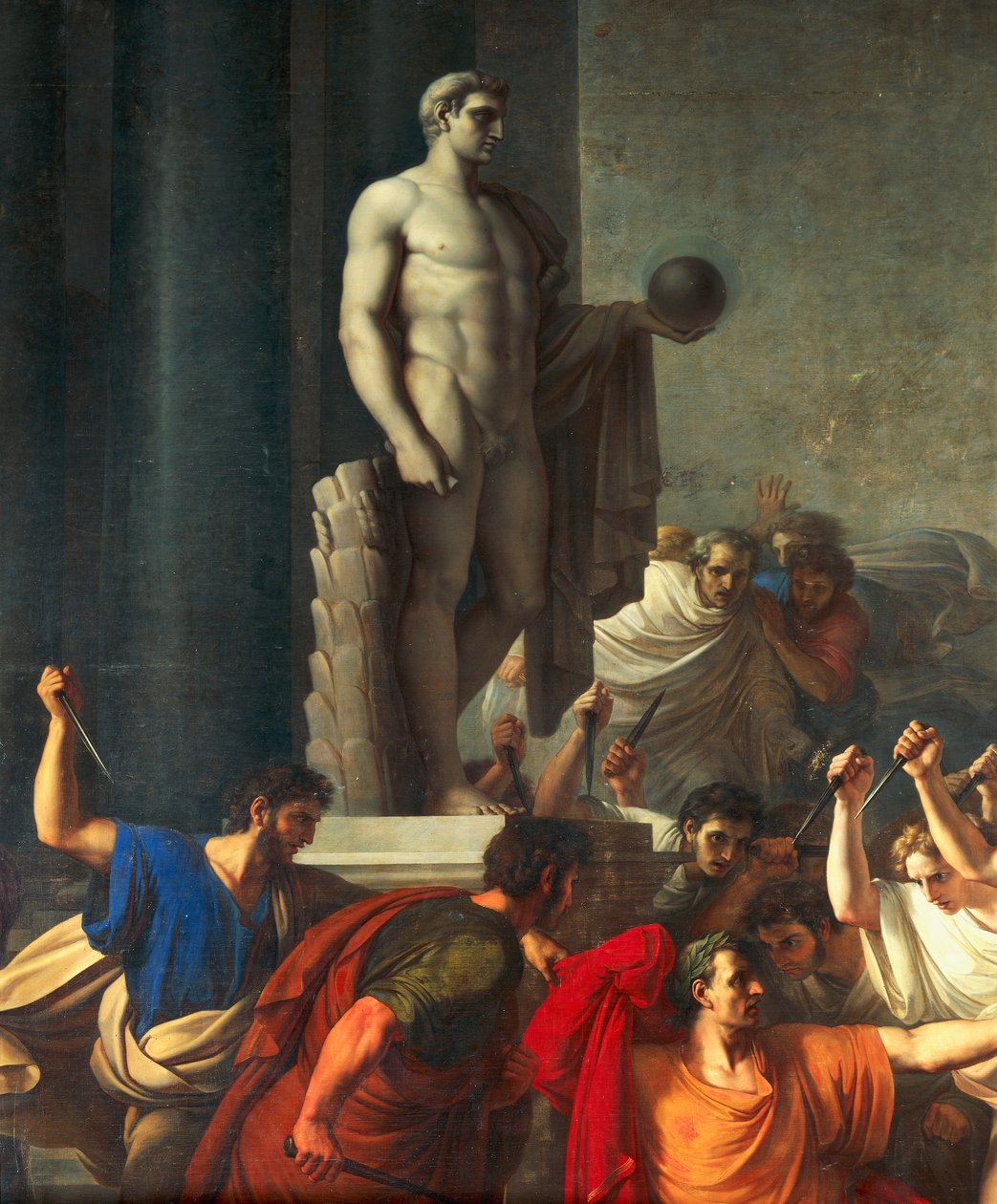 Cæsars død, 15. mars 44 f.Kr av Vincenzo Camuccini