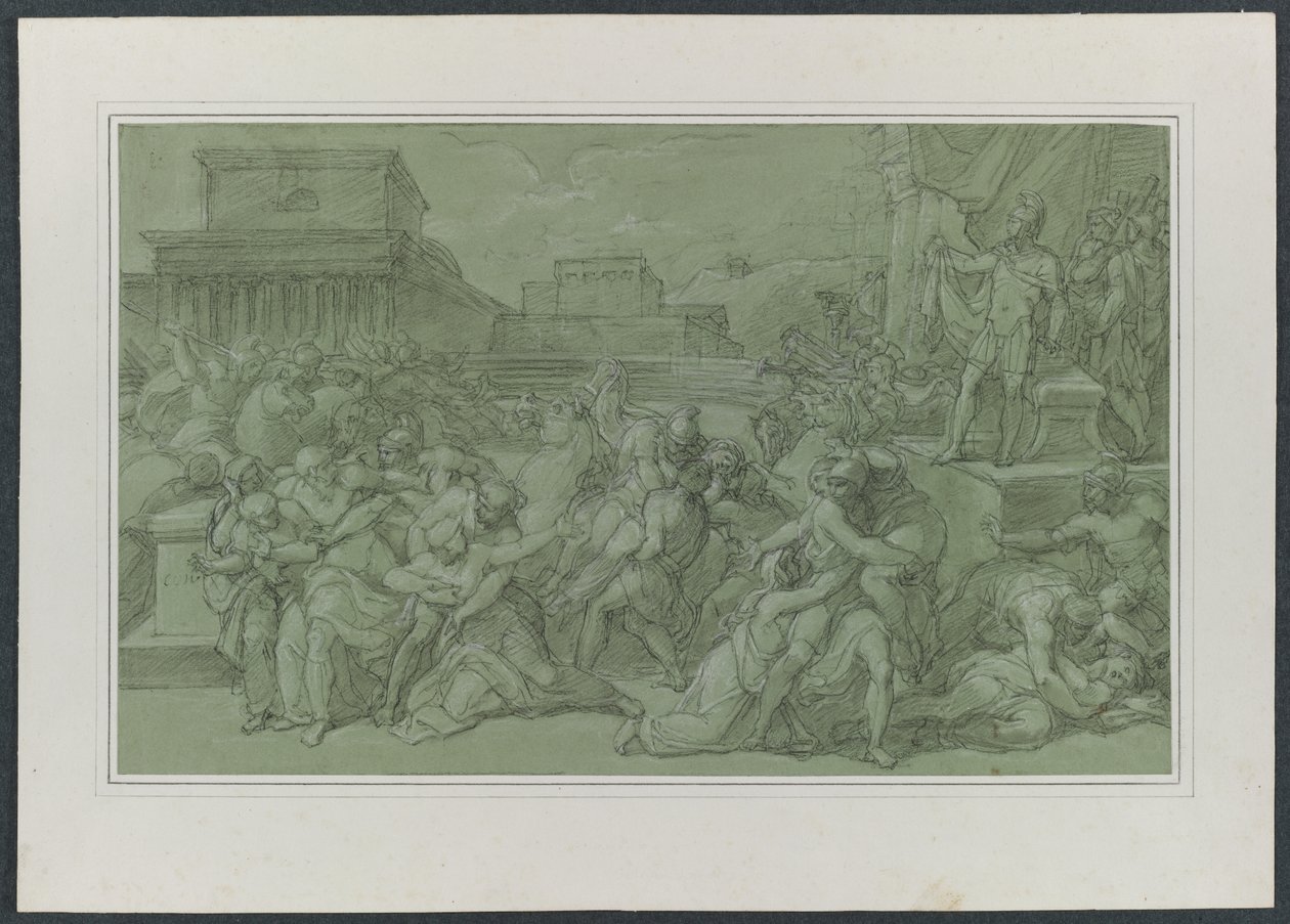 Voldtekt av sabinerne, ca. 1820. av Vincenzo Camuccini