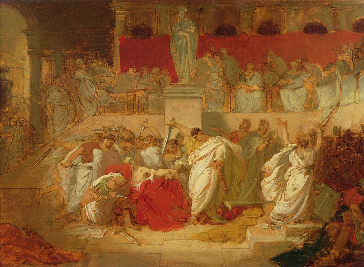 Cæsars død av Vincenzo Camuccini
