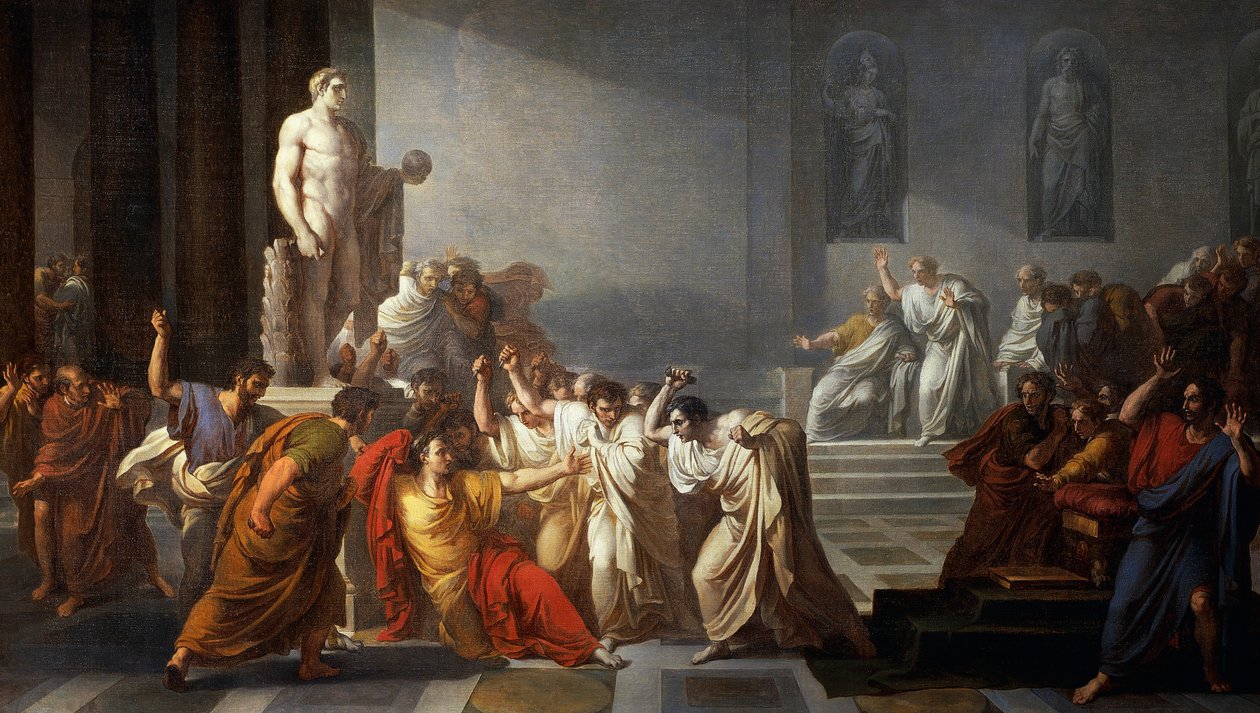 Julius Cæsars død av Vincenzo Camuccini