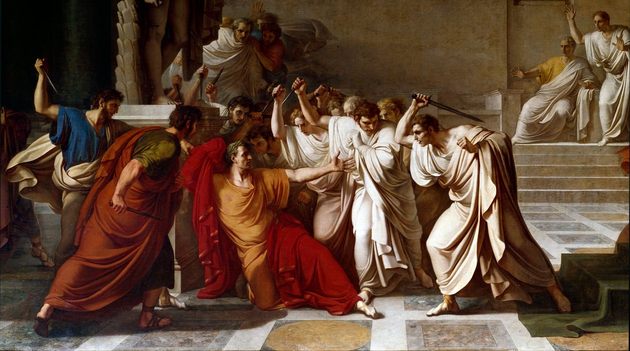 Julius Cæsars død, detalj av Vincenzo Camuccini