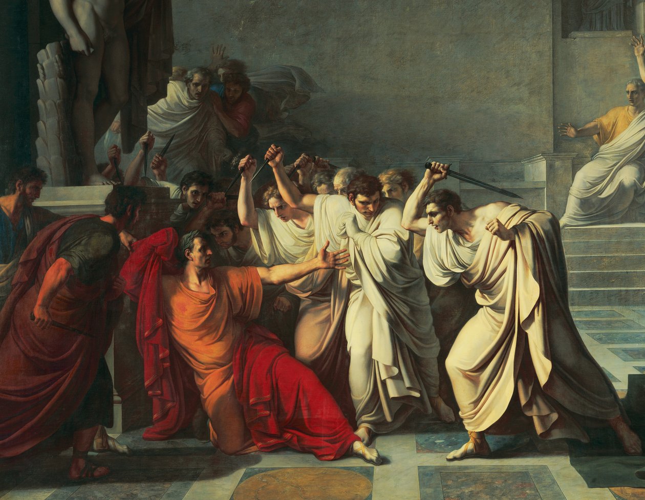 Julius Cæsars død av Vincenzo Camuccini