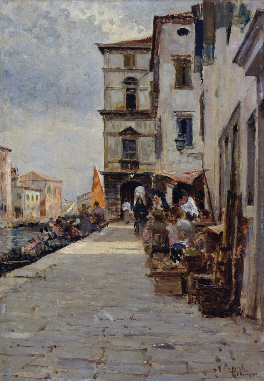 Marked i Chioggia av Vincenzo Caprile