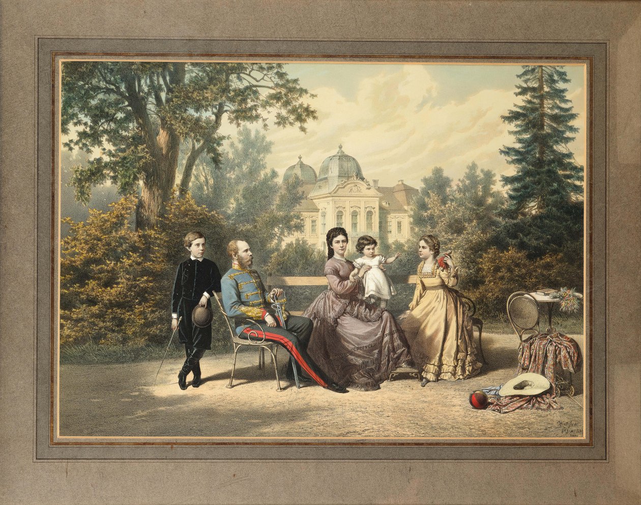 Den keiserlige familien i Gödöllo, 1871. av Vinzenz Katzler