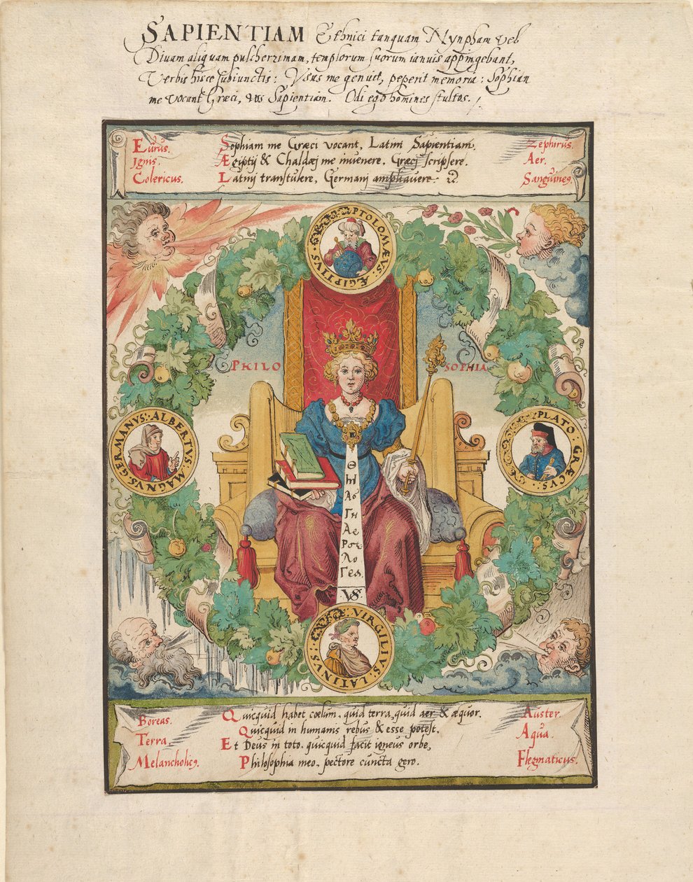 Philosophy Enthroned, midten av 1500-tallet. av Virgil Solis