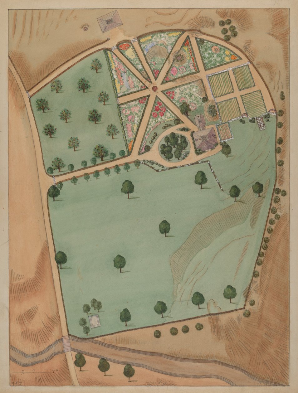 Eliza Jumel Estate, ca. 1936. av Virginia Richards