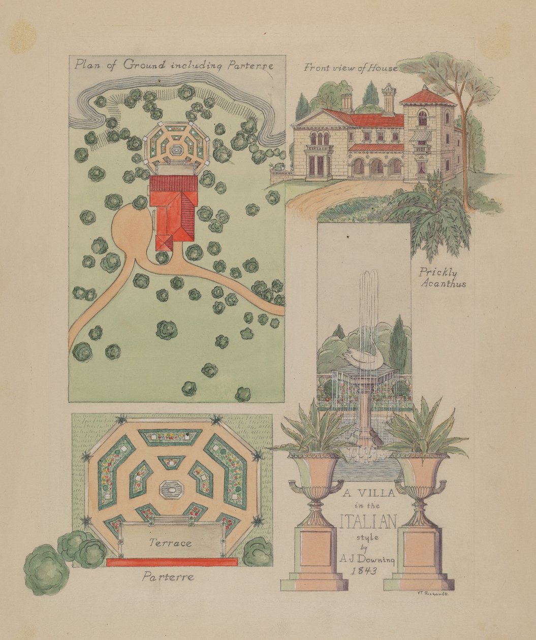 Italiensk villadesign, ca. 1936. av Virginia Richards
