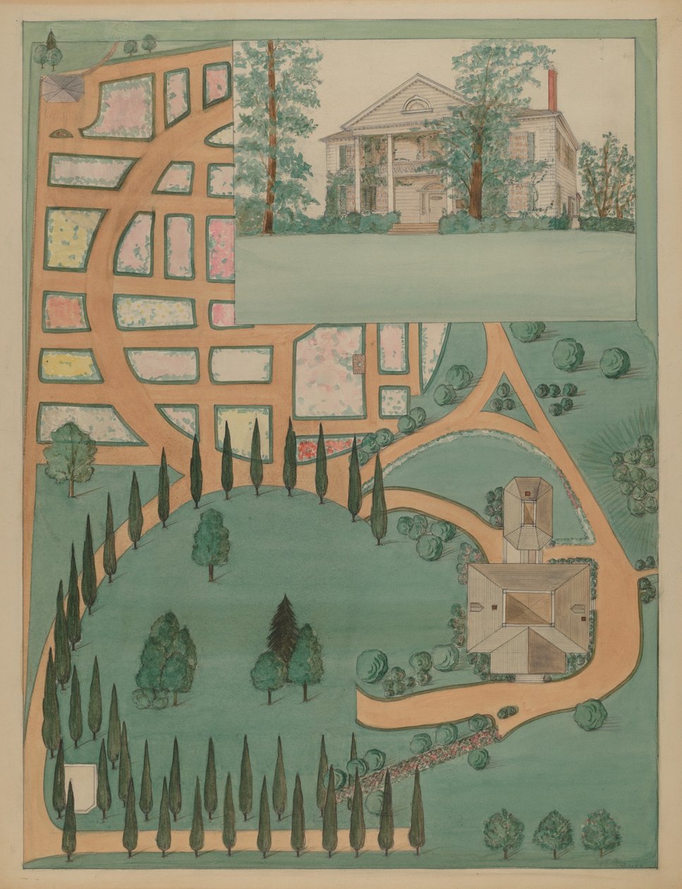 Jumel Mansion, ca. 1936. av Virginia Richards