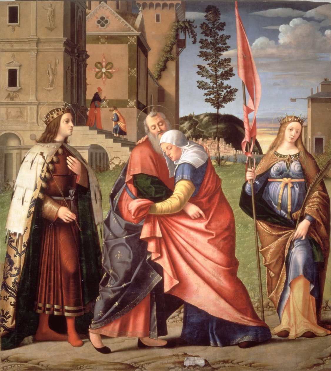 Møtet ved Golden Gate med hellige, 1515 av Vittore Carpaccio