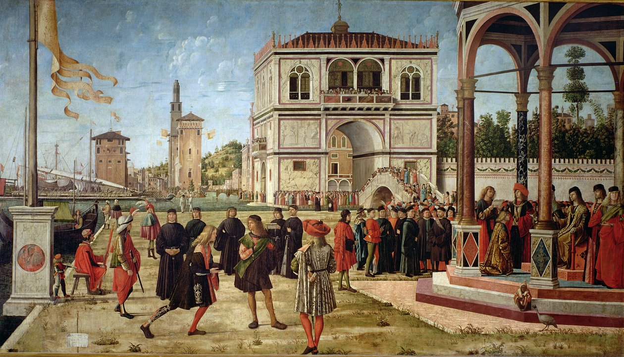 Historien om St. Ursula, repatrieringen av de engelske ambassadørene, 1490-96 av Vittore Carpaccio