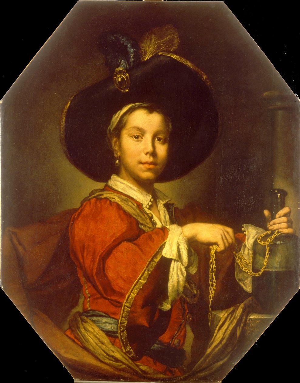 Portrett av en ung mann (Lallegrezza) av Vittore Ghislandi called Fra Galgario
