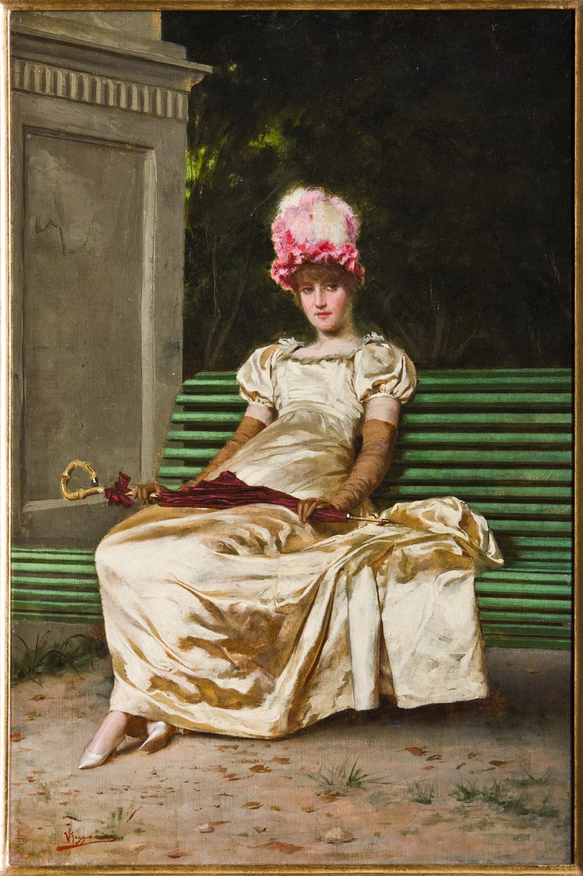 The Wait (olje på lerret) av Vittorio Reggianini