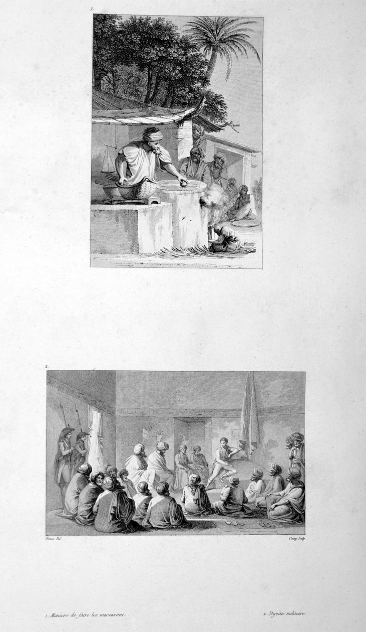 Lage makaroni og militærmøte, 1802 av Vivant Denon