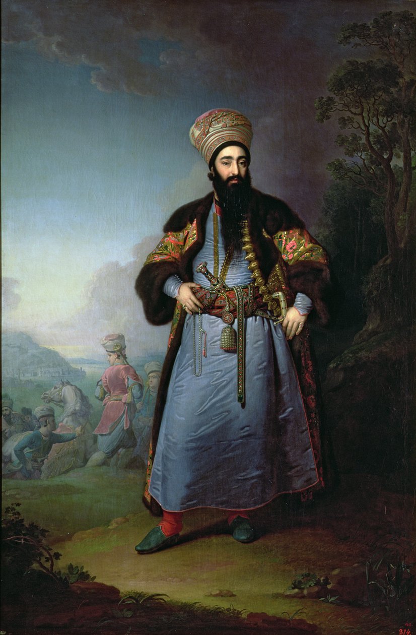 Portrett av Murtaza-Kuli-Khan (d.1800) bror til Aga-Mahommed, den persiske sjahen, 1796 av Vladimir Lukich Borovikovsky