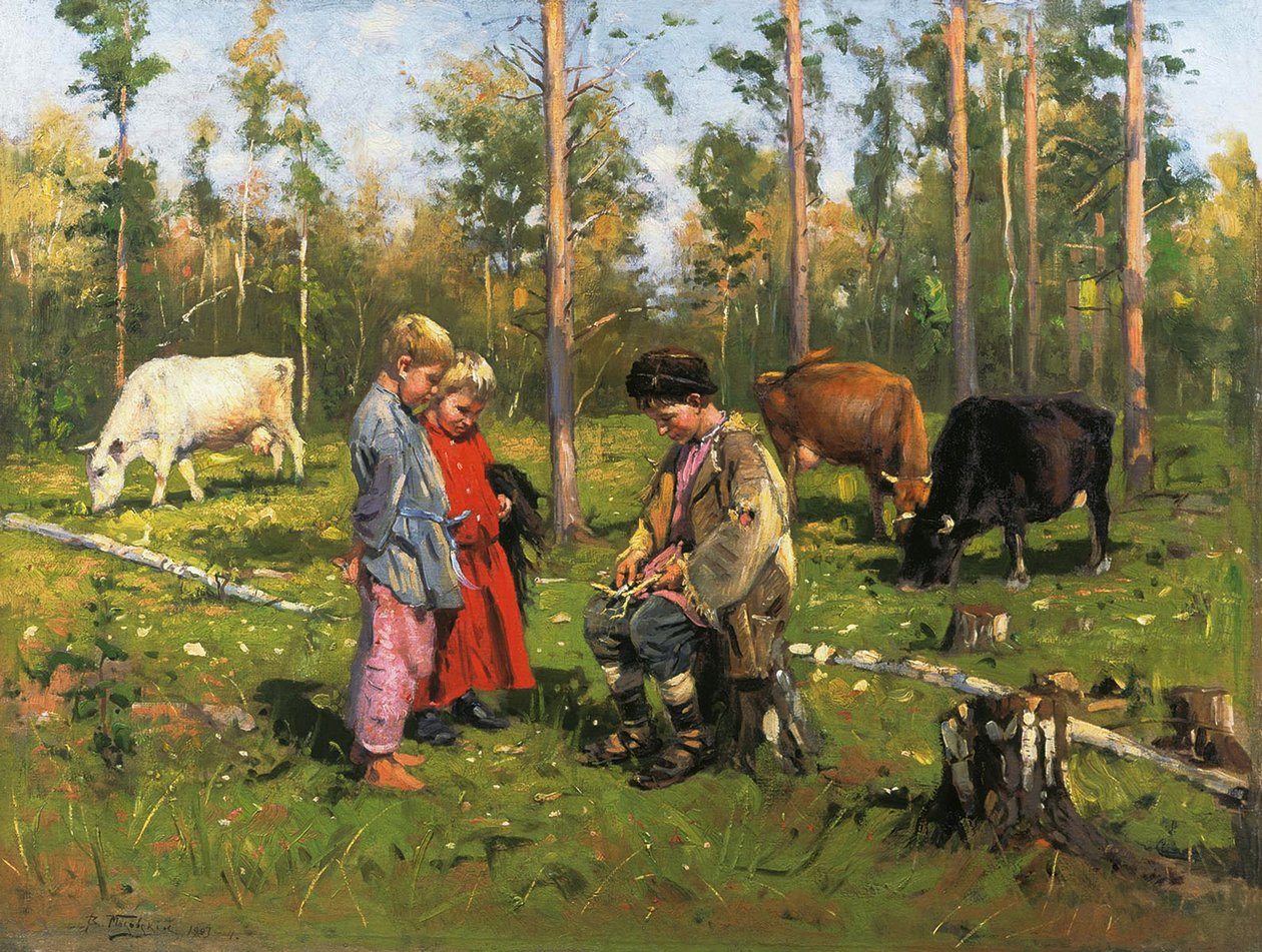 Hyrdegutter, 1903-1904 av Vladimir Egorovic Makovsky