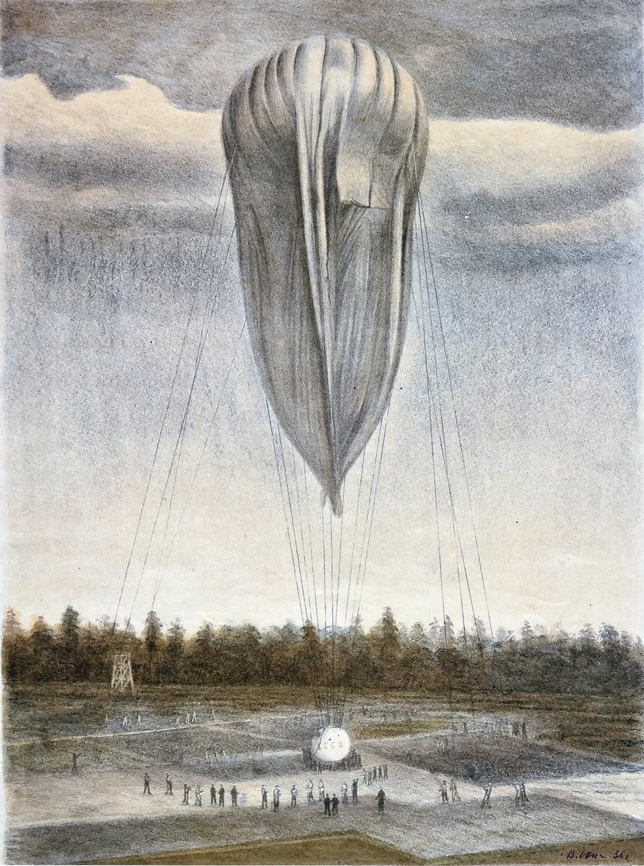 Stratosfæreballongen, 1935. av Vladimir Grigoryevich Yung